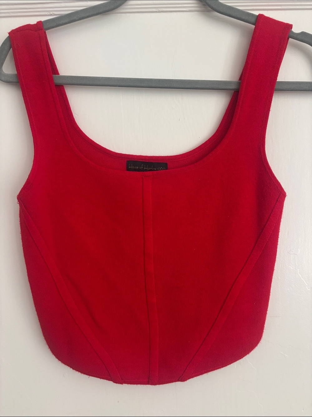 House of Harlow 1960 Vibrant Red Scoop Tank